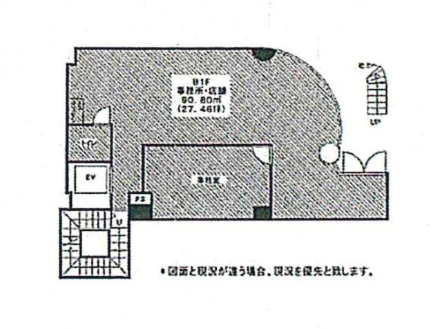 エミタ鷹番ビルB1F 間取り図