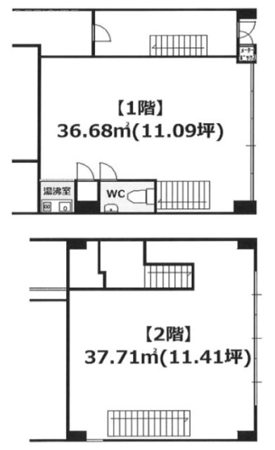 竹内ビル1F～2F 間取り図
