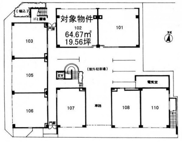 ウカジビル102 間取り図