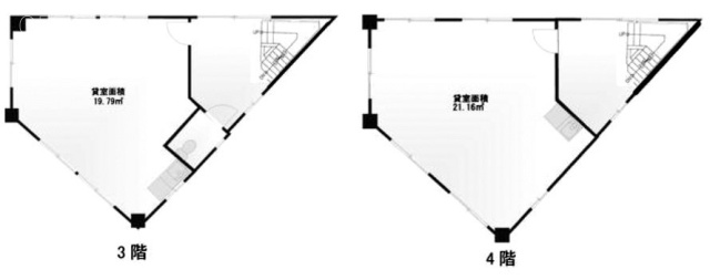 ヤマックス東神田3F～4F 間取り図