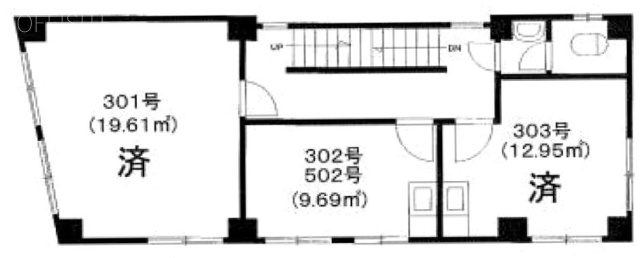 USビル502 間取り図