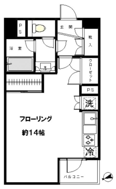 アクシア原宿303 間取り図