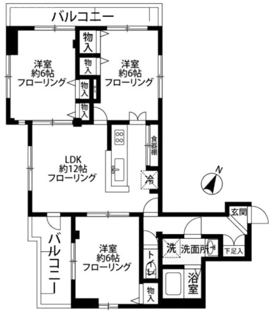 桜渓フラットビル201 間取り図