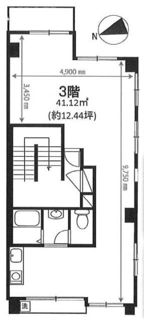 麻布十番クラウンビル3F 間取り図
