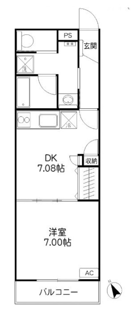 サンハイツ深野202 間取り図