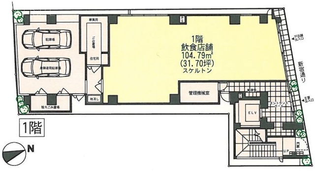 FORECAST四谷1F 間取り図