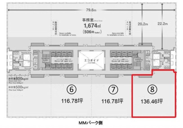 みなとみらいセンタービル8 間取り図