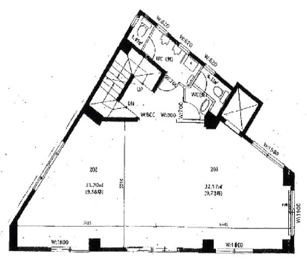信濃町第一ビル2F 間取り図