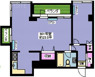 サンパレス新宿801 間取り図