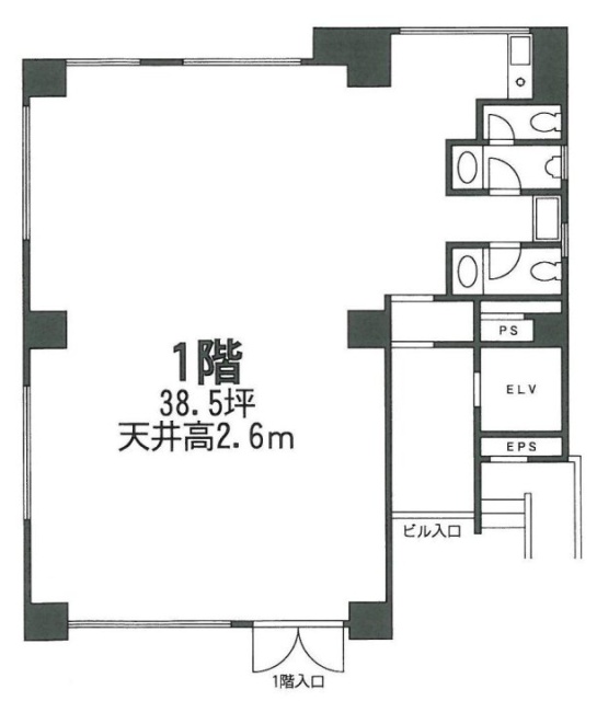 豊前屋ビル1F 間取り図