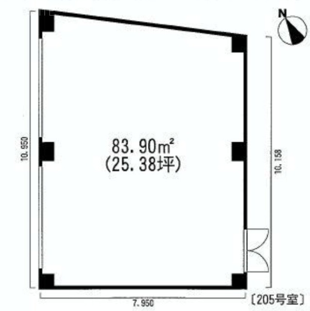 調布センタービル205 間取り図