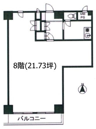 バロール代々木ビル8F 間取り図