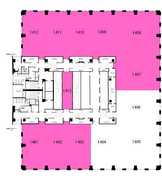 新宿フロントタワー14F 間取り図