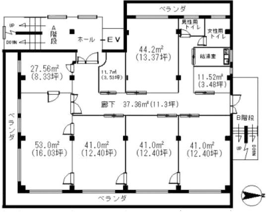 大室ビル4F 間取り図