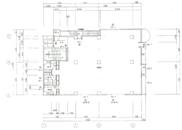 新装大橋(ビューネ蛎殻町)ビル4F 間取り図