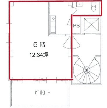 Roi Buil 赤坂5F 間取り図