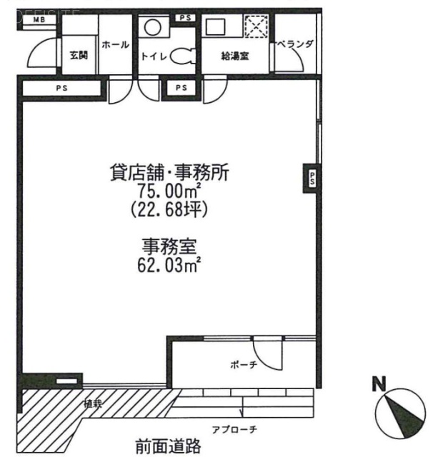 北参道アパートメントビル1F 間取り図