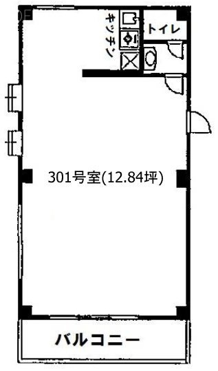 神田五軒町シティービル301 間取り図
