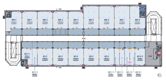 東京流通センター物流ビルA棟E2-7-1 間取り図