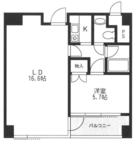リーラヒジリザカビル202 間取り図