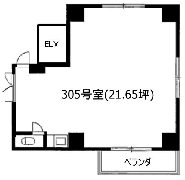 本八幡駅西口ビル305 間取り図