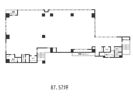 中銀城山ビル6F 間取り図