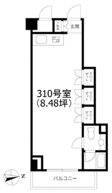 VORT恵比寿Dual’s310 間取り図