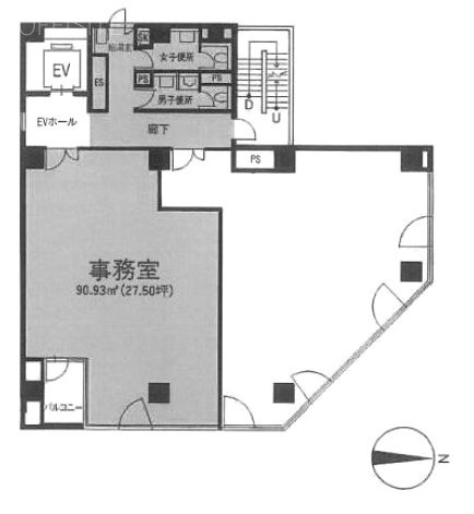 長谷川ビル7F 間取り図