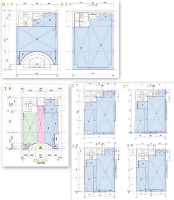 御茶ノ水SIAビルB2F～5F 間取り図