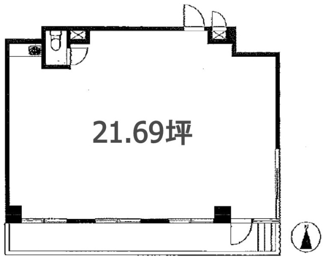 マクレノン赤堤Ⅱビル1F 間取り図