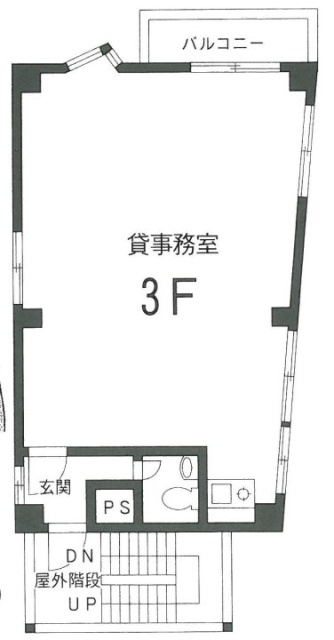 松月堂ビル3F 間取り図