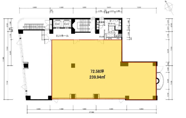 五反田HSビル7F 間取り図