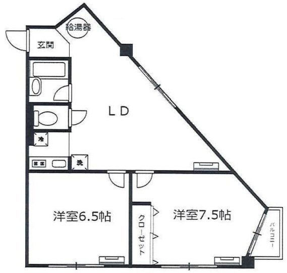 新宿ナショナルコート(竹田)ビル407 間取り図