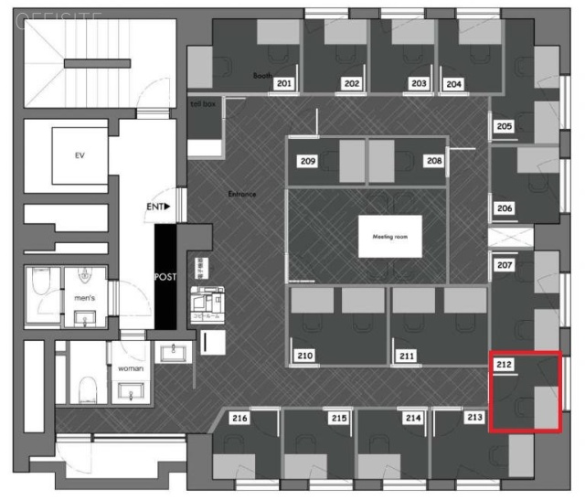 ウィンド築地Ⅱビル212 間取り図