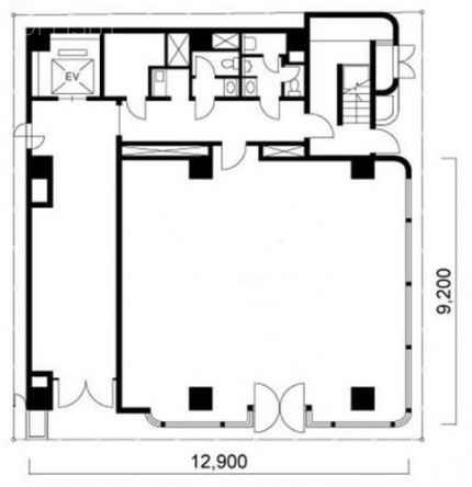 日本橋人形町石井ビル1F 間取り図