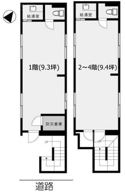 NACビル1F～4F 間取り図