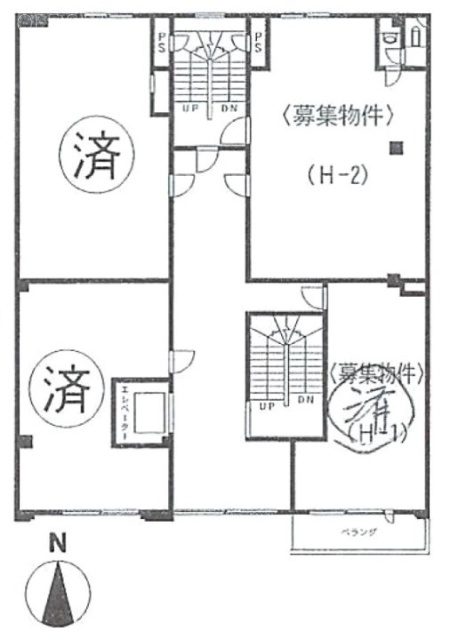 栄信ビルH-2 間取り図