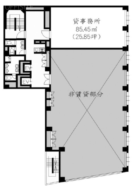 ラパスビル東京労働会館4F 間取り図