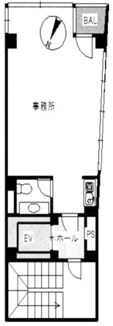 築地USビル6F 間取り図