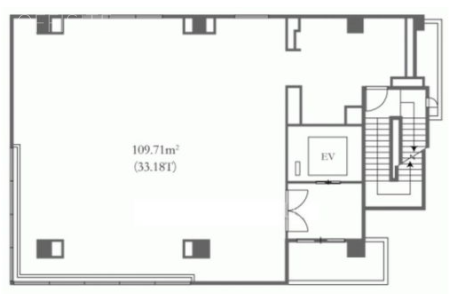 日本橋浜町2丁目ビル3F 間取り図