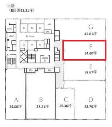 Dタワー西新宿F 間取り図