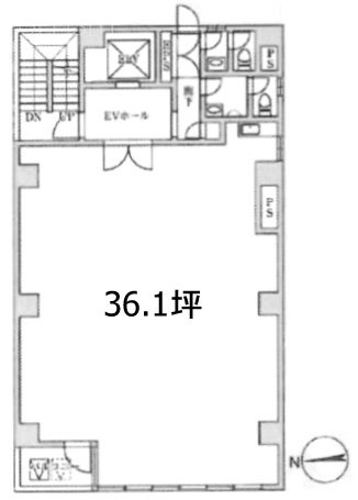 芝大門トーセイビル4F 間取り図