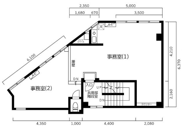 南口共同ビル3F 間取り図