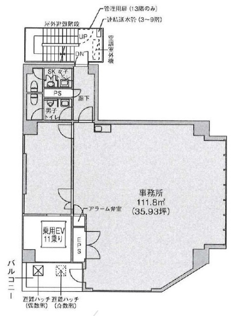 クロスシー秋葉原11F 間取り図