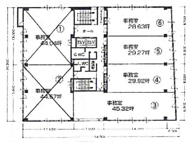 松亀センタービル4F 間取り図