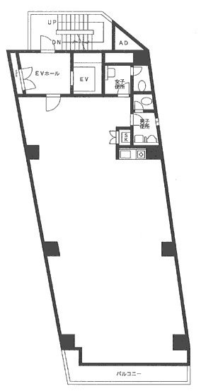 大正園大間ビル6F 間取り図