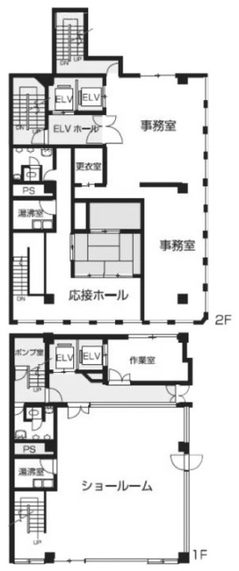 ヨコカワビル1-2F 間取り図