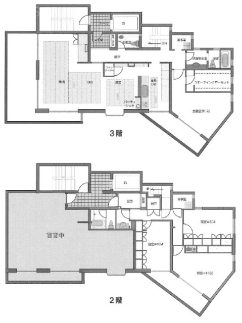 カーサベルデビル2F~3F 間取り図