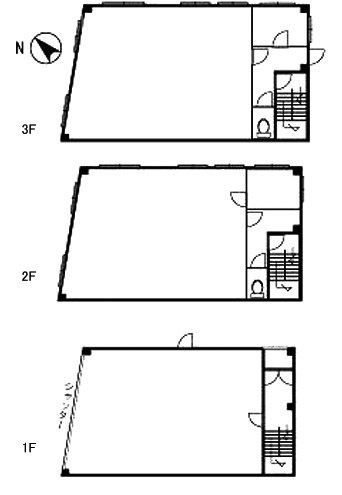 パートナーズ川崎1F〜3F 間取り図