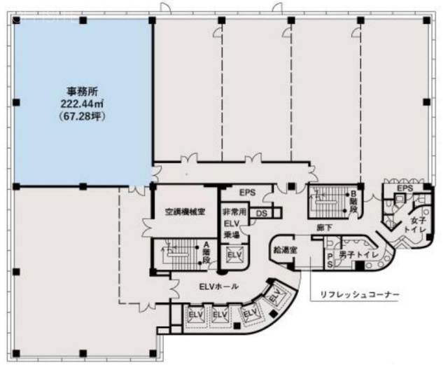 立川ビジネスセンタービル分割案① 間取り図